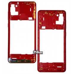 Середня частина корпуса Samsung A217 Galaxy A21s (2020), червона, з бічними кнопками