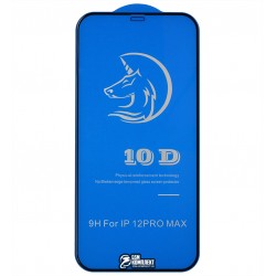 Захисне скло для iPhone 12 Pro Max, 3D, Titanium, чорне