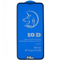 Захисне скло для iPhone X, iPhone XS, iPhone 11 Pro, 3D, Titanium, чорне Захисне скло для iPhone X, iPhone XS, iPhone 11 Pro, 3D, Titanium, чорне