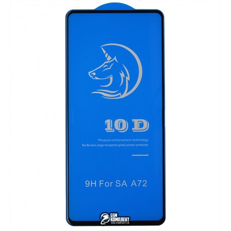 Защитное стекло для Samsung A715 Galaxy A71 (2019), A725 Galaxy A72, M625 Galaxy M62, F625 Galaxy F62, 3D, Titanium, черное
