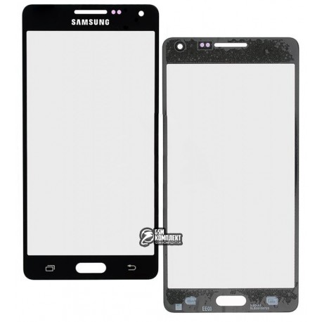 Стекло дисплея Samsung A500F Galaxy A5, A500FU Galaxy A5, A500H Galaxy A5, A500M Galaxy A5, черное