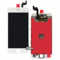 Дисплей iPhone 6S, белый, с рамкой, с сенсорным экраном (дисплейный модуль), China quality, Tianma