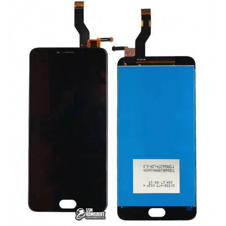 Дисплей для Meizu M3 Note, чорний, з сенсорним екраном (дисплейний модуль), 30 pin, оригінал (PRC), L681H