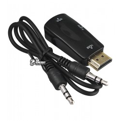 Перехідник конвертор HDMI-VGA, c аудіо-кабелем