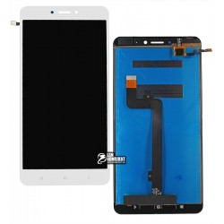 Дисплей для Xiaomi Mi Max 2, білий, з тачскріном, оригінал (переклеєне скло), MDE40, MDI40