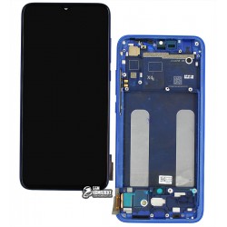 Дисплей для Xiaomi Mi 9 Lite, Mi CC9, синий, с сенсорным экраном, с рамкой, оригинал, (561010033033), M1904F3BG