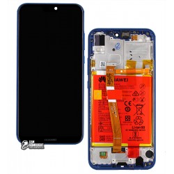 Дисплей для Huawei P20 Lite, синій, з акумулятором, з сенсорним екраном, з рамкою, оригінал, service pack box, (02352CCK/02351VUV/02351XUA), ANE-L2...