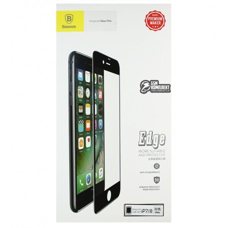 Защитное стекло для Iphone 7/8, SE (2020), Baseus All-screen Arc-surface 0.3mm, белое