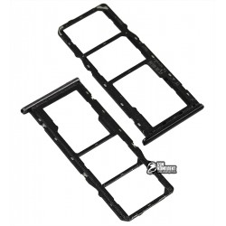 Держатель SIM-карты Oppo A12, c держателем MMC, черный