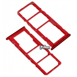 Тримач SIM-карти Oppo A5S, c власником MMC, червоний