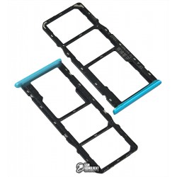 Держатель SIM-карты Realme 5i, c держателем MMC, синий Держатель SIM-карты Realme 5i, c держателем MMC, синий