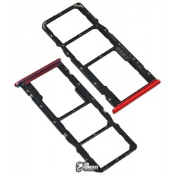 Держатель SIM-карты Realme 5i, c держателем MMC, красный Держатель SIM-карты Realme 5i, c держателем MMC, красный