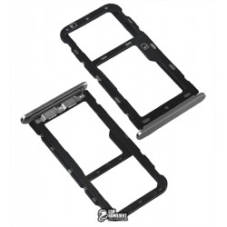 Держатель SIM-карты ZTE Blade V9, c держателем MMC, серый Держатель SIM-карты ZTE Blade V9, c держателем MMC, серый
