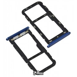 Держатель SIM-карты ZTE Blade V9, c держателем MMC, синий Держатель SIM-карты ZTE Blade V9, c держателем MMC, синий