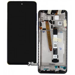 Дисплей для Xiaomi Poco X3 Pro, синий, с сенсорным экраном, с рамкой, оригинал, (560003J20S00)