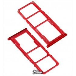 Держатель SIM-карты Realme C2, c держателем MMC, красный Держатель SIM-карты Realme C2, c держателем MMC, красный