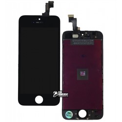 Дисплей iPhone 5S, iPhone SE, черный, с сенсорным экраном, с рамкой, AAA, Tianma, с пластиками камеры и датчика приближения Дисплей iPhone 5S, iPhone SE, черный, с сенсорным экраном, с рамкой, AAA, Tianma, с пластиками камеры и датчика приближения