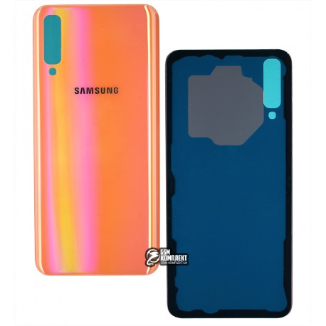 Задняя панель корпуса для Samsung A505F/DS Galaxy A50, оранжевая, coral