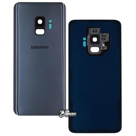 Задняя панель корпуса для Samsung G960F Galaxy S9, серый, полная, со стеклом камеры, оригинал (PRC), Titanium Gray