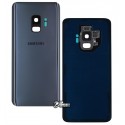 Задняя панель корпуса для Samsung G960F Galaxy S9, серый, полная, со стеклом камеры, оригинал (PRC), Titanium Gray