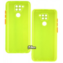 Чохол для Xiaomi Redmi Note 9, Redmi 10X, Acid Color, прозорий силікон, lime green