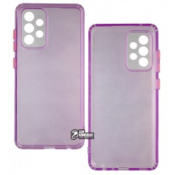 Чехол для Samsung A525 Galaxy A52, Acid Color, прозрачный силикон, purple