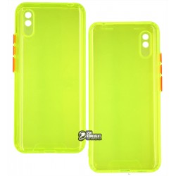 Чохол для Xiaomi Redmi 9A, Redmi 9I, Acid Color, прозорий силікон, lime green