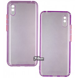 Чохол для Xiaomi Redmi 9A, Redmi 9I, Acid Color, прозорий силікон, purple