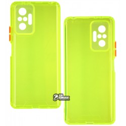 Чохол для Xiaomi Redmi Note 10 Pro, Acid Color, прозорий силікон, lime green