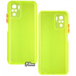 Чохол для Xiaomi Redmi Note 10, Redmi Note 10S, Acid Color, прозорий силікон, lime green