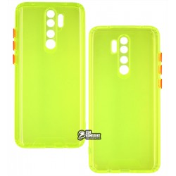 Чехол для Xiaomi Redmi Note 8 Pro, Acid Color, прозрачный силикон, lime green