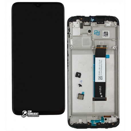 Дисплей для Xiaomi Poco M3, чорний, з сенсорним екраном, з рамкою, оригінал, (560002J19C00), M2010J19CG
