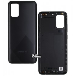 Задня панель корпуса для Samsung A025F/DS Galaxy A02s, чорний