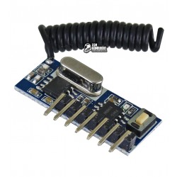 Модуль RF приймача 315МГц 4-х канальний з антеною, RX480E