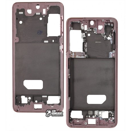 Рамка кріплення дисплея для Samsung G991 Galaxy S21 5G, рожевий