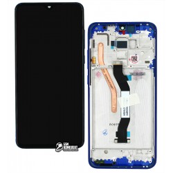 Дисплей для Xiaomi Redmi Note 8 Pro, синий, с сенсорным экраном, с рамкой, оригинал, (56000G00G700), M1906G7I, M1906G7G