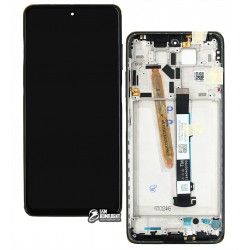 Дисплей для Xiaomi Poco X3 Pro, черный, с сенсорным экраном, с рамкой, оригинал, (560002J20S00)