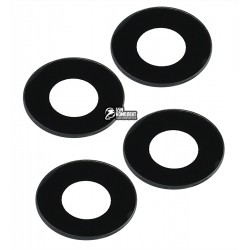 Стекло камеры для Motorola XT2091 Moto G9 Power, размер d 8,2 мм, черное, комплект 4 шт.