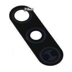 Скло камери для Motorola XT2045 Moto G8, розмір 27,5x8,5 мм, нижнє, чорне Скло камери для Motorola XT2045 Moto G8, розмір 27,5x8,5 мм, нижнє, чорне