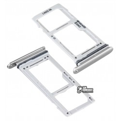 Тримач SIM-карти для Samsung G960F Galaxy S9, сірий, c тримачем MMC, Dual SIM