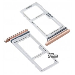 Держатель SIM-карты для Samsung G960F Galaxy S9, золотистый, c держателем MMC, Dual SIM