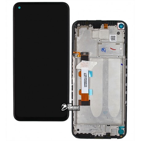 Дисплей для Xiaomi Redmi Note 9T, черный, с сенсорным экраном, с рамкой, оригинал, (5600030J2200)