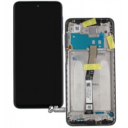 Дисплей для Xiaomi Redmi Note 9S, серый, с сенсорным экраном, с рамкой, оригинал, (560004J6A100)