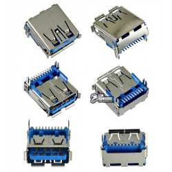 Гнездо USB-A 3.0 на плату, тип 3 Гнездо USB-A 3.0 на плату, тип 3