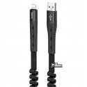 Кабель Lightning - USB, Hoco U78 Cotton treasure elastic, 0,8-1,2 метри, до 2,4А