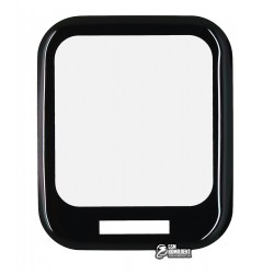 Захисне оргскло для Amazfit Bip U, Bip U Pro, Polycarbone, 3D, з фаскою, чорне