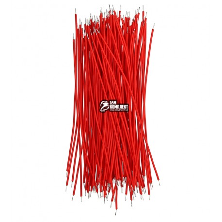 Проводки монтажные луженые красные, 100 шт, 80 мм