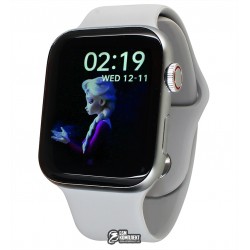 Смарт годинник Watch series i12, 44мм Aluminium, Viber, голосовий виклик, срібло