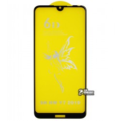Захисне скло для Huawei Y7 (2019), Y7 Pro (2019), 3D, Full Glue, чорне Захисне скло для Huawei Y7 (2019), Y7 Pro (2019), 3D, Full Glue, чорне