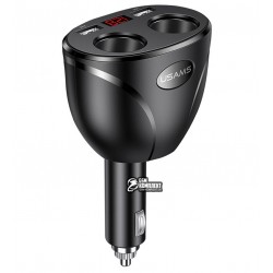 Автомобільний зарядний пристрій Usams US-CC099 C16 96Вт 2USB, прикурювач, дисплей
